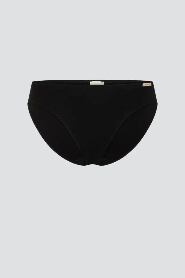 100% Black Fair-trade Organic Cotton Mini Panty by Comazo