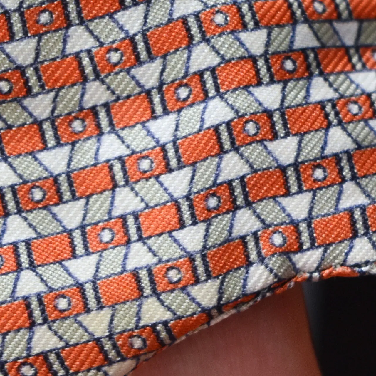 1950s Abstract Orange Bow Tie