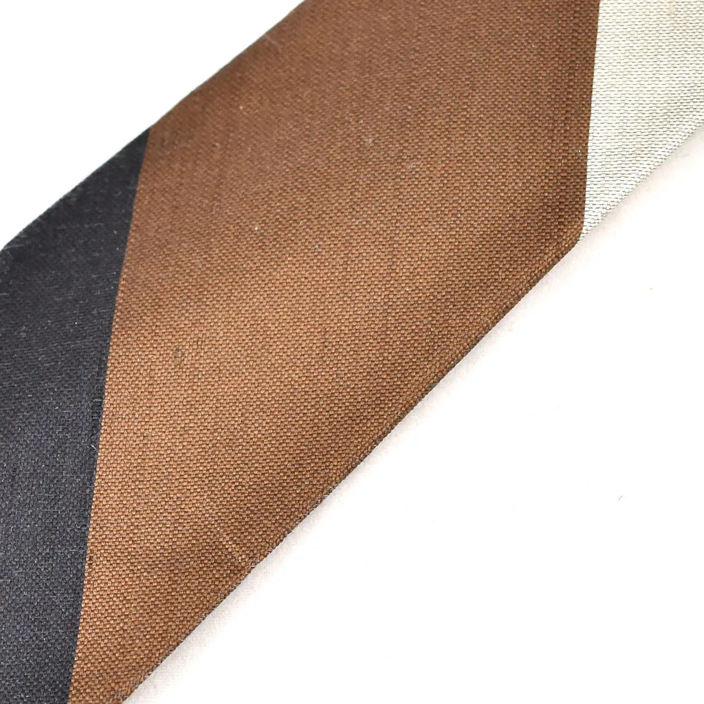 1950s Brn & Blk Stripe Vintage Tie