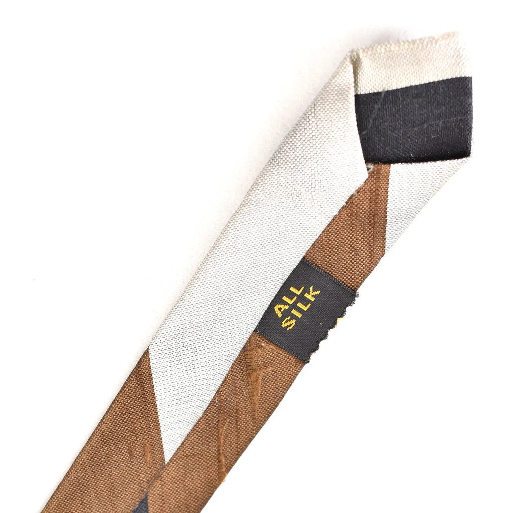 1950s Brn & Blk Stripe Vintage Tie