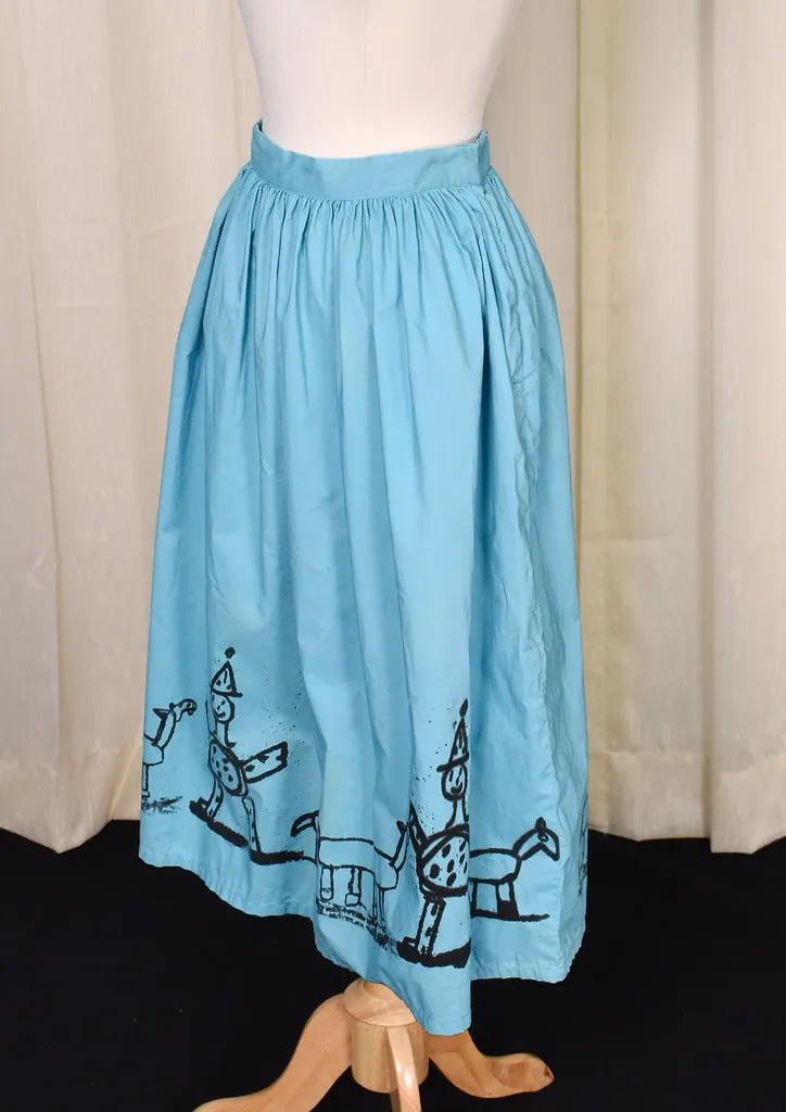 1950s Clowns & Horses Skirt