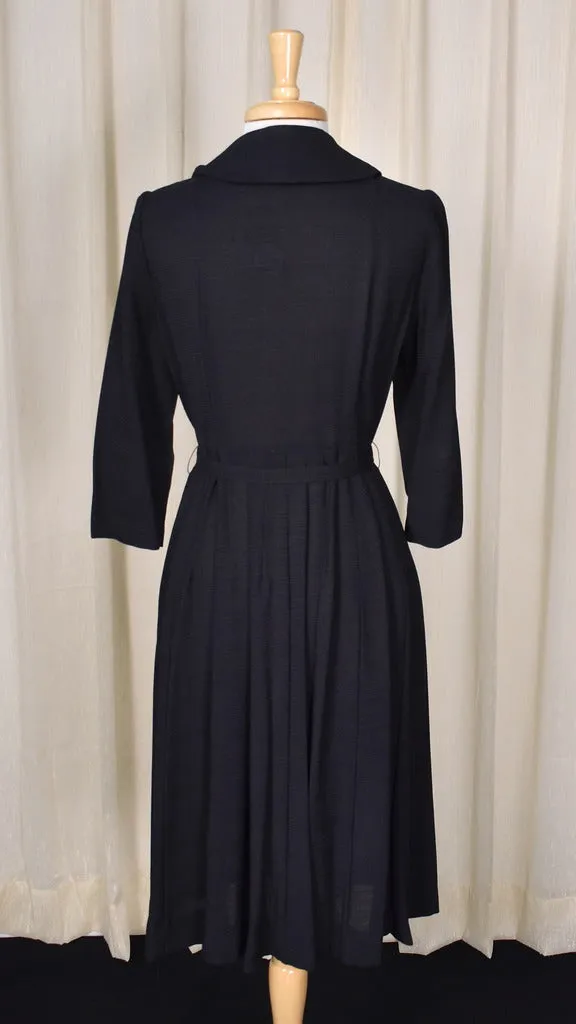 1950s LBD Scarf Vintage Shirt Dress