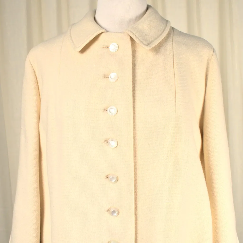 1950s Off White Wool Coat