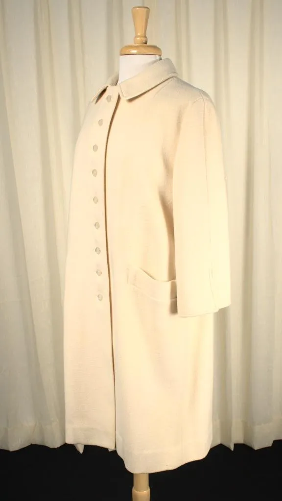 1950s Off White Wool Coat