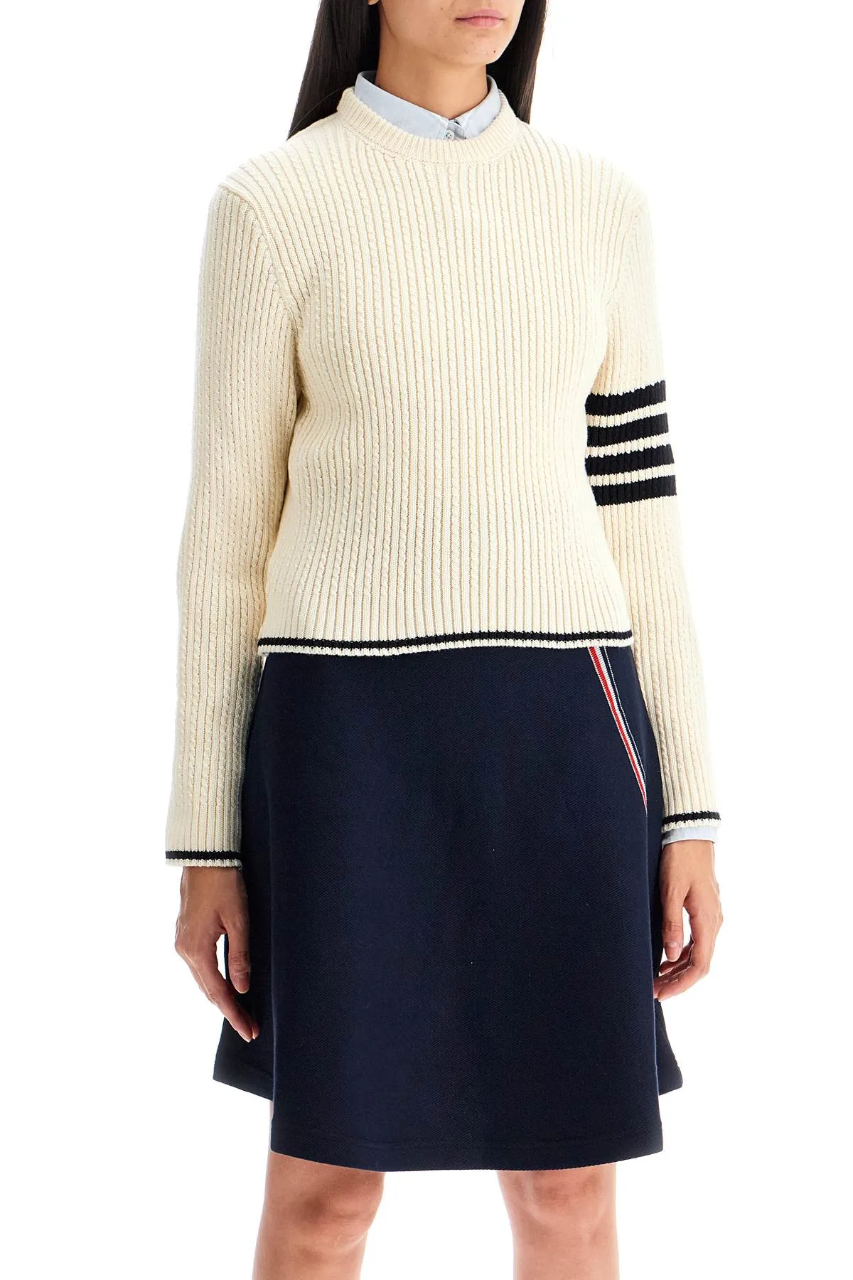 4-bar virgin wool sweater