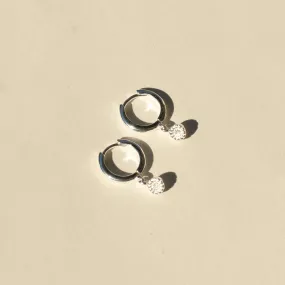 925 ROW DROP SLEEPER EARRINGS SILVER