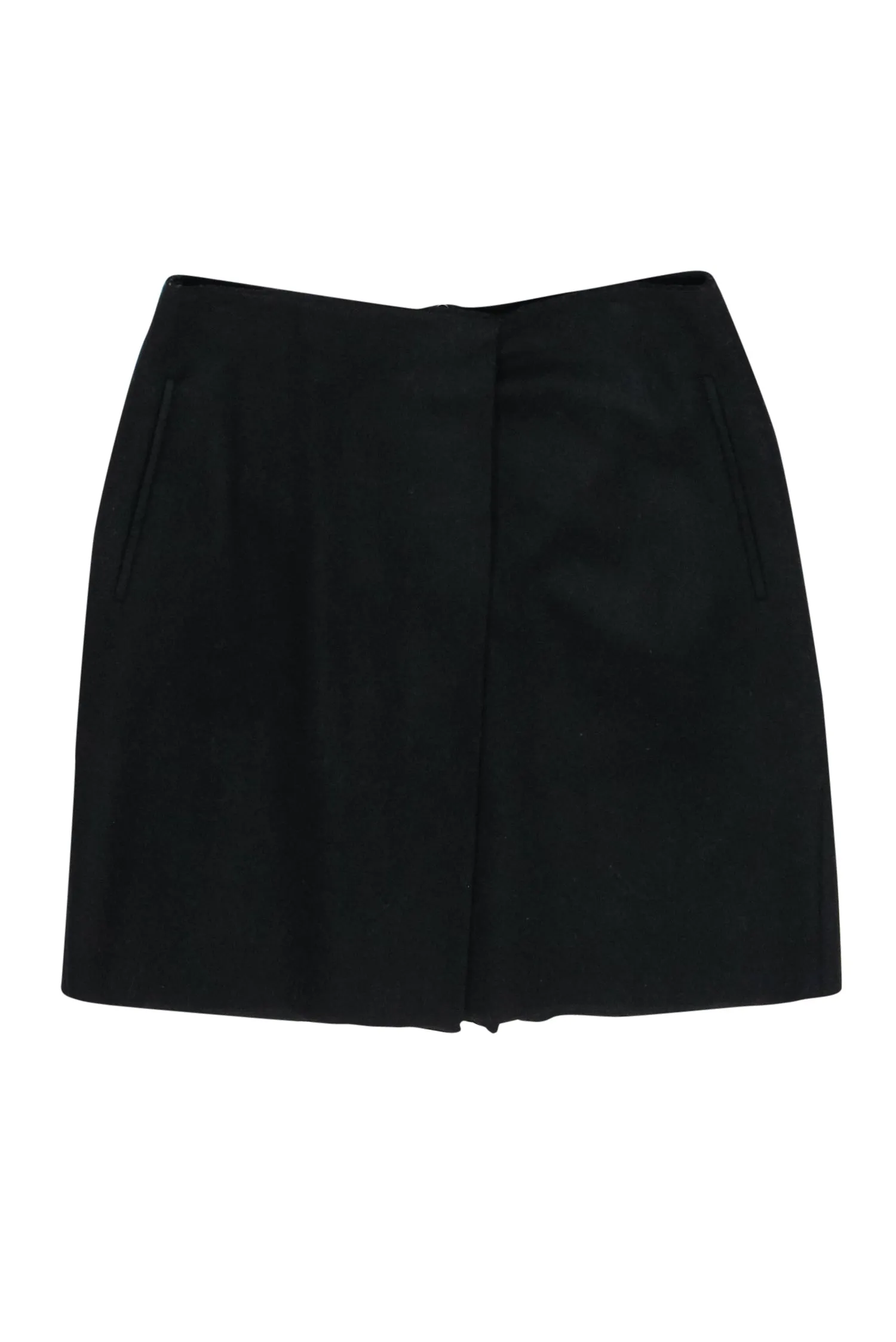 Acne Studios - Black Draped Wool Blend A-Line Skirt Sz 6