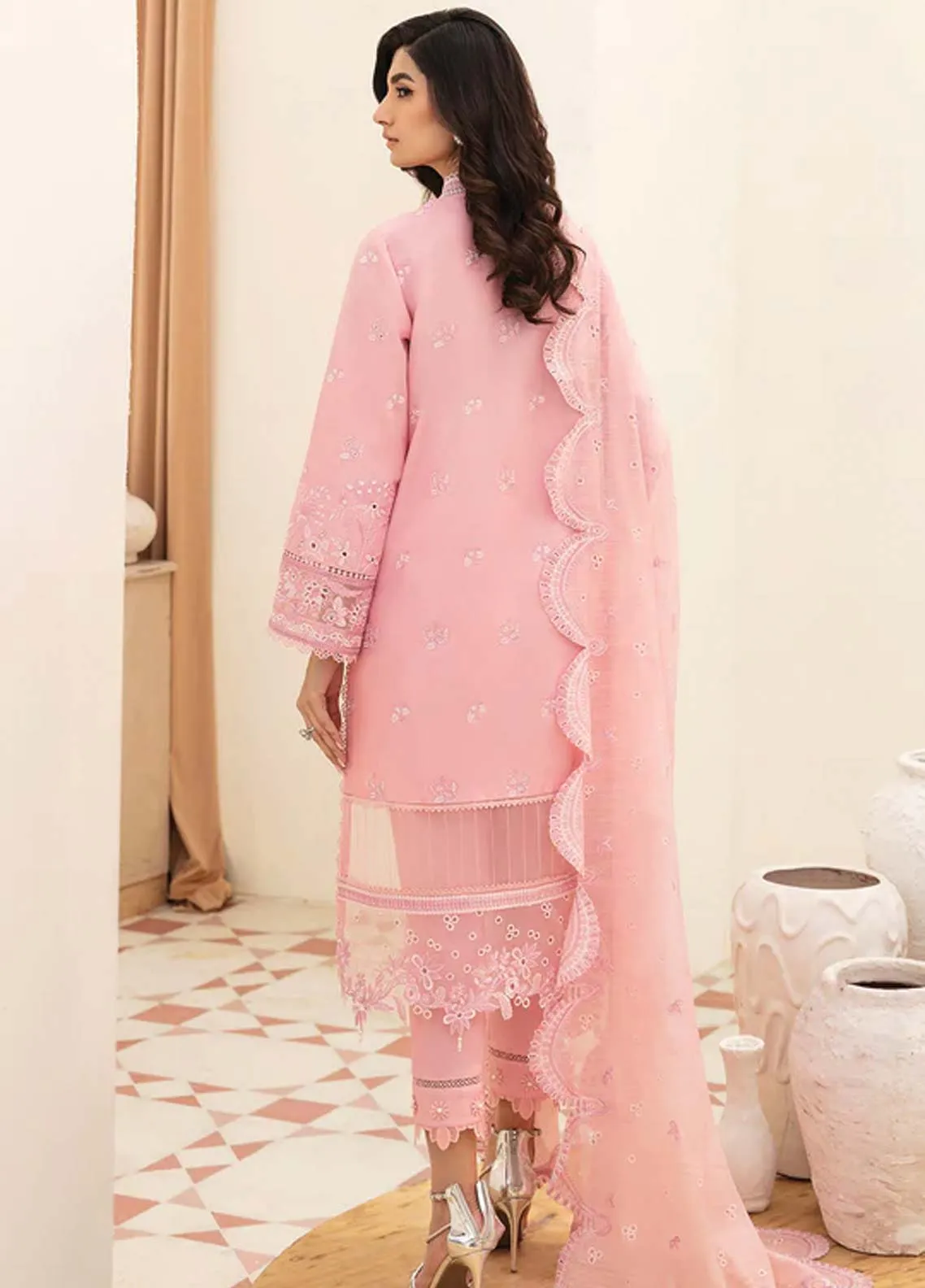 Afrozeh Embroidered Lawn Unstitched 3 Piece Suit - 02