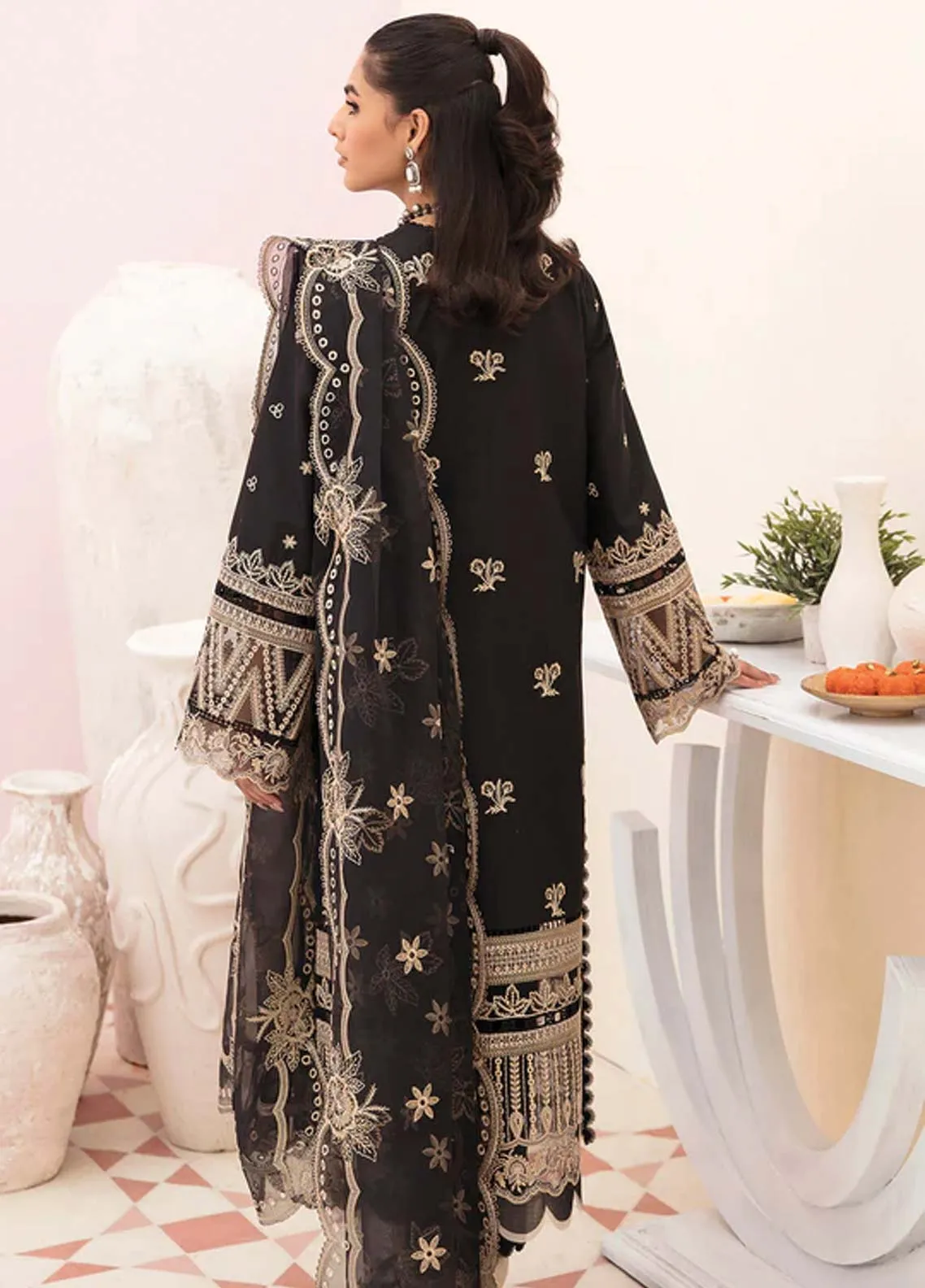 Afrozeh Embroidered Lawn Unstitched 3 Piece Suit - 07