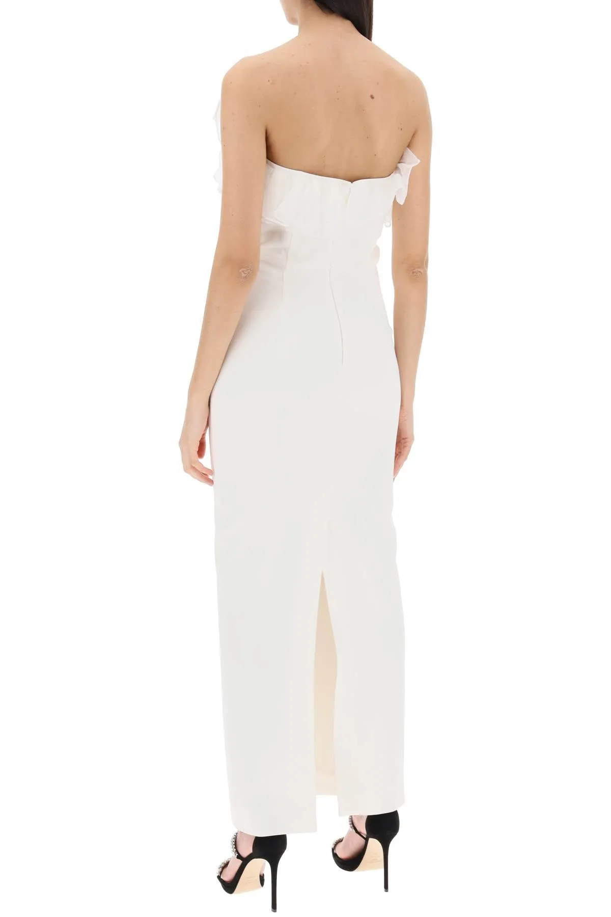 Alessandra Rich Women's Strapless Dress With Organza Details