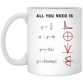 All You Need is Love Math Mugs