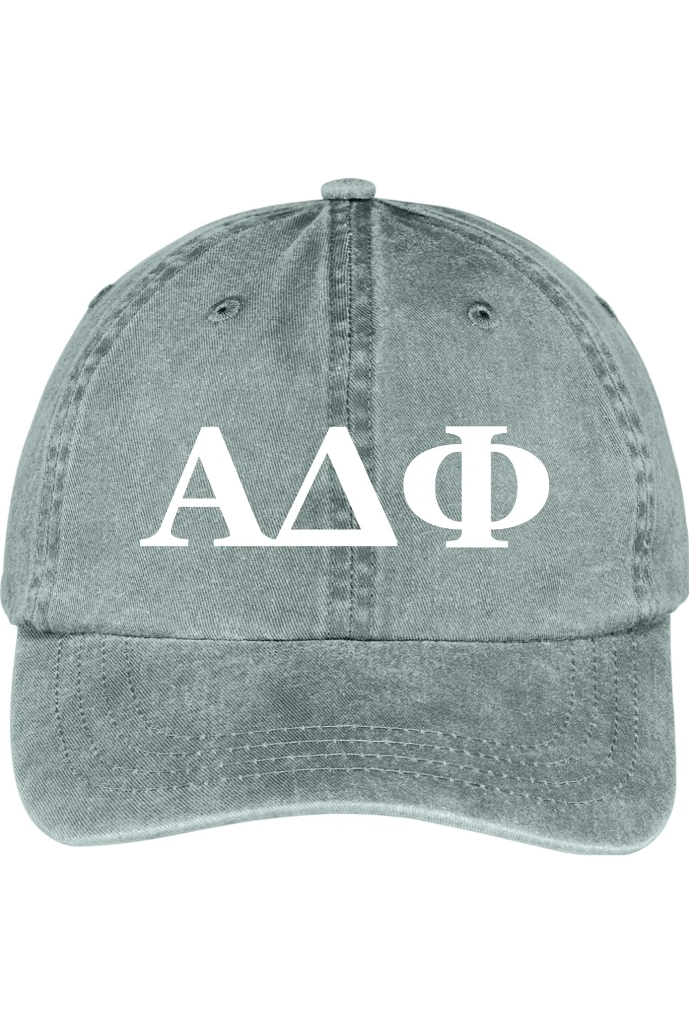 Alpha Delta Phi - Pigment-Dyed Cap - White Embroidered Letters