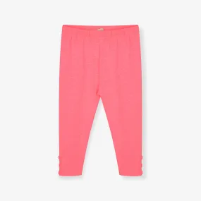 Ankle Buttons Flourish Pink Summer Trouser 10327