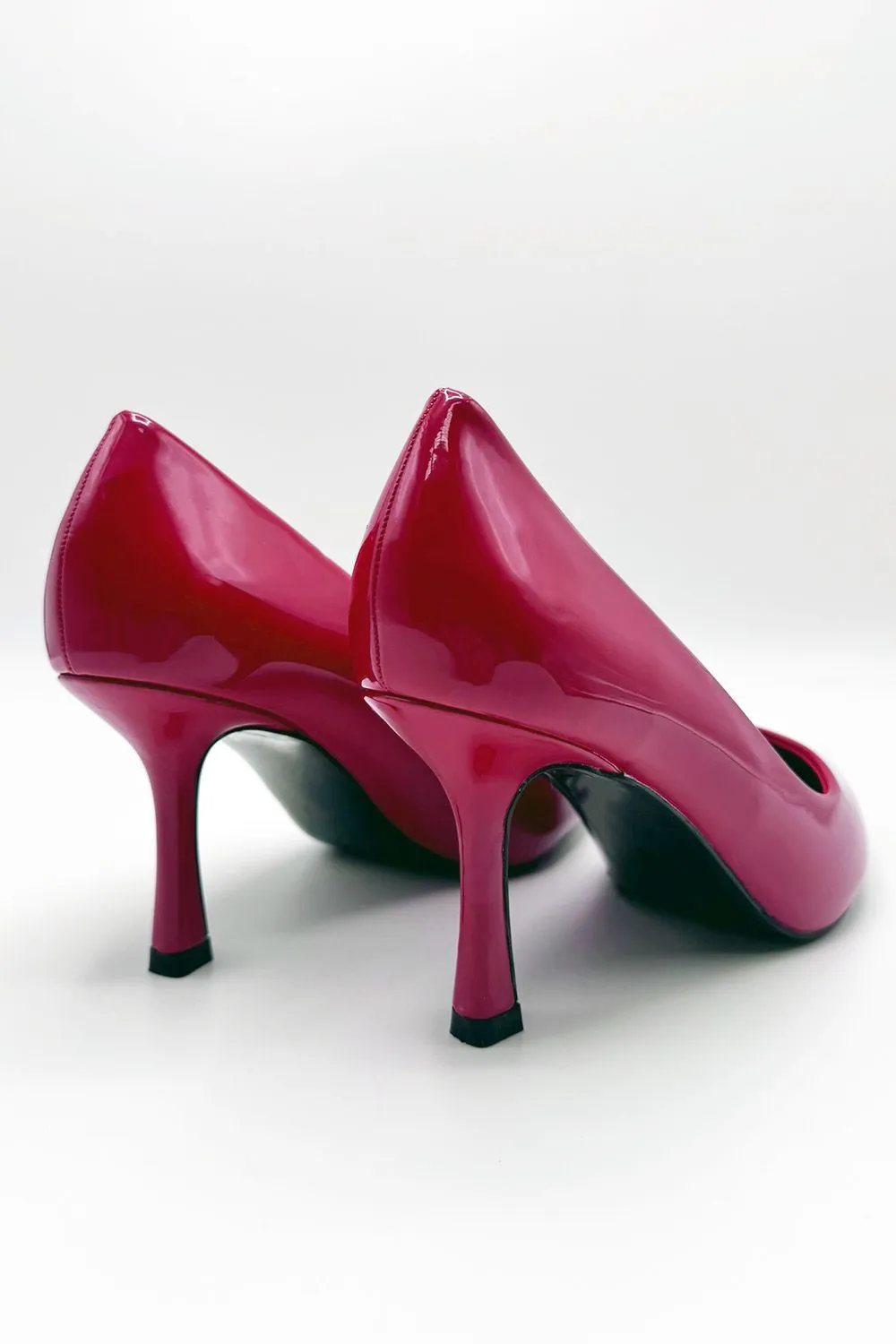 Aradia Mid Court Shoe Heels in Red