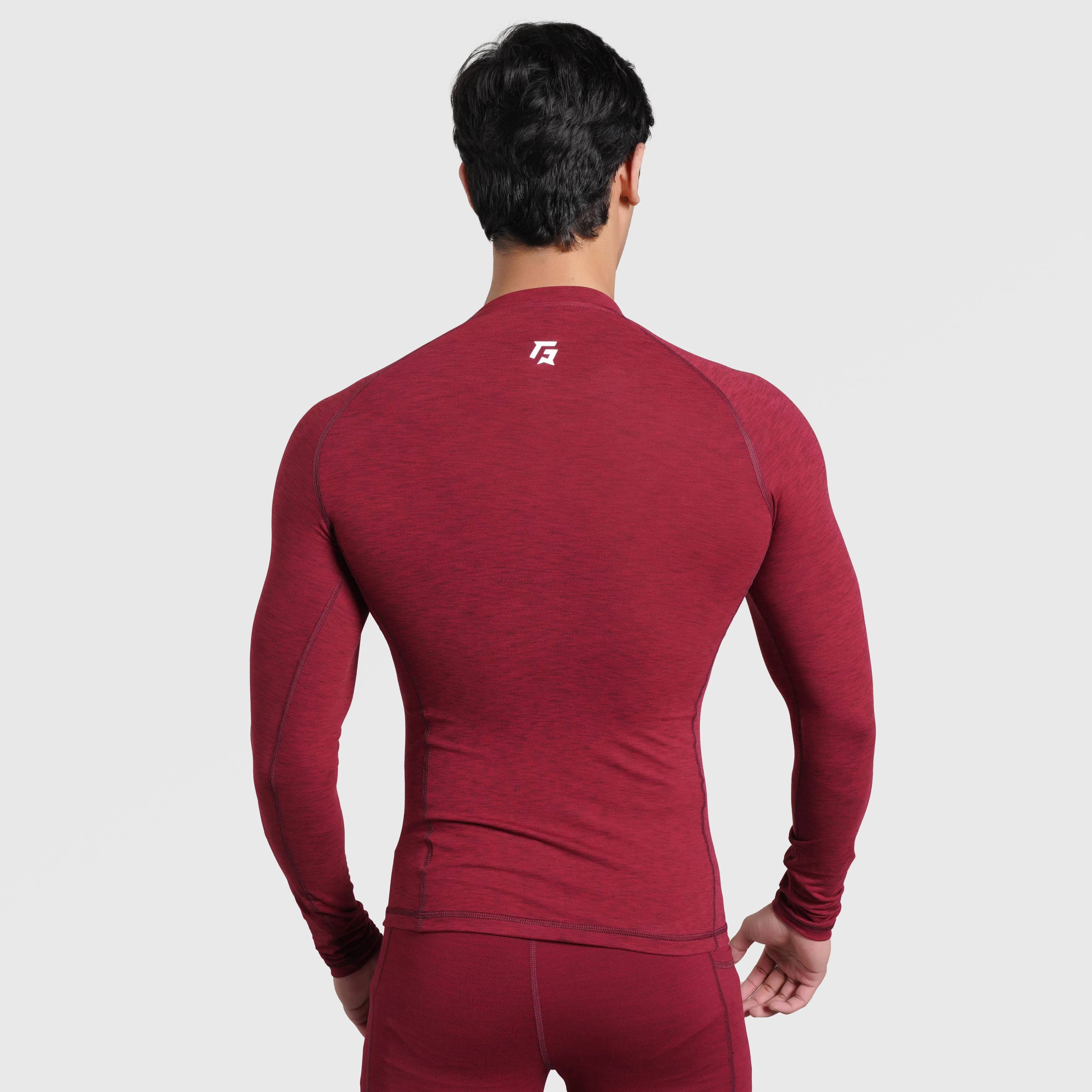 Armour Compression LongSleeves Tee (MLNG-Maroon)