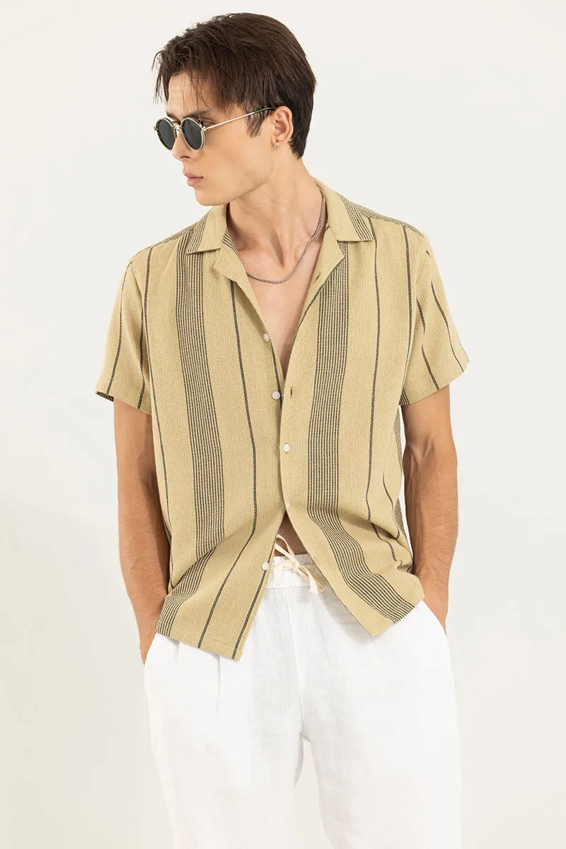 Astral Weave Stripe Beige Shirt