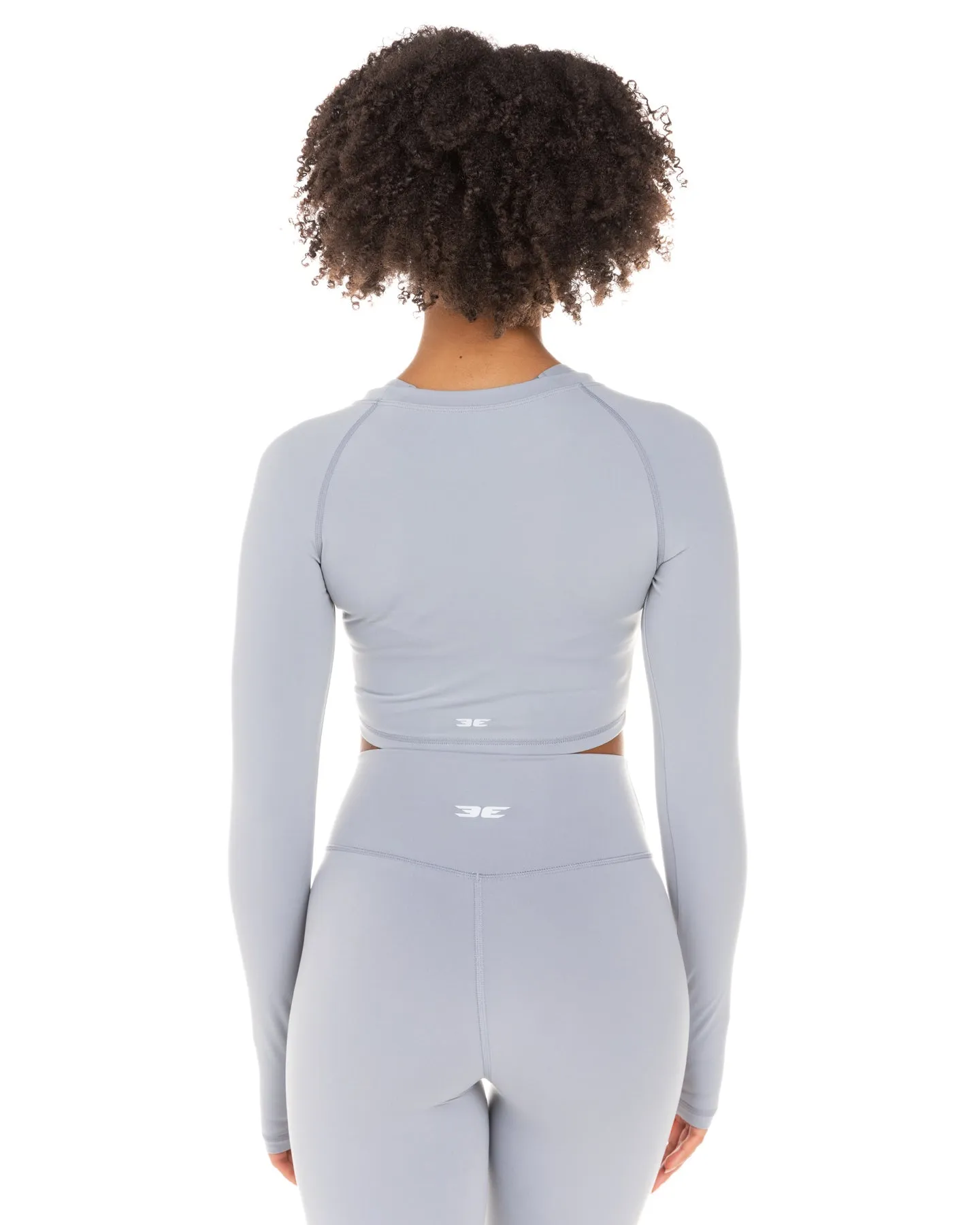 Aura Crop Long Sleeve - Steel Grey