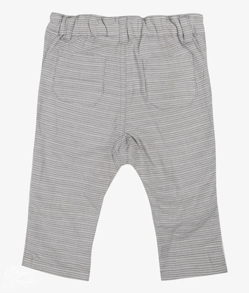 Baby Boys Pant - Grey Stripes - 3-6 Months