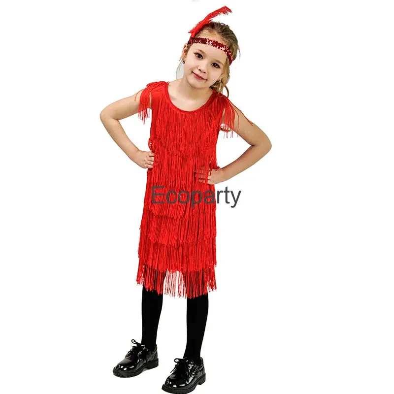 Baby Girl 1920s Flapper Latin Costume Dress