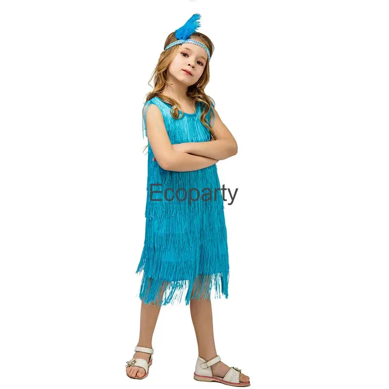 Baby Girl 1920s Flapper Latin Costume Dress