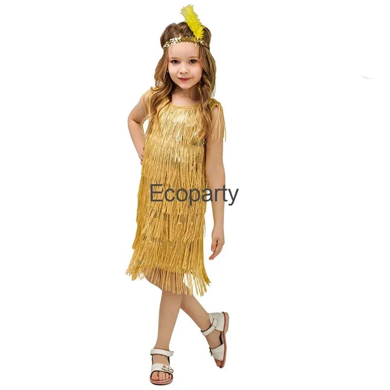 Baby Girl 1920s Flapper Latin Costume Dress