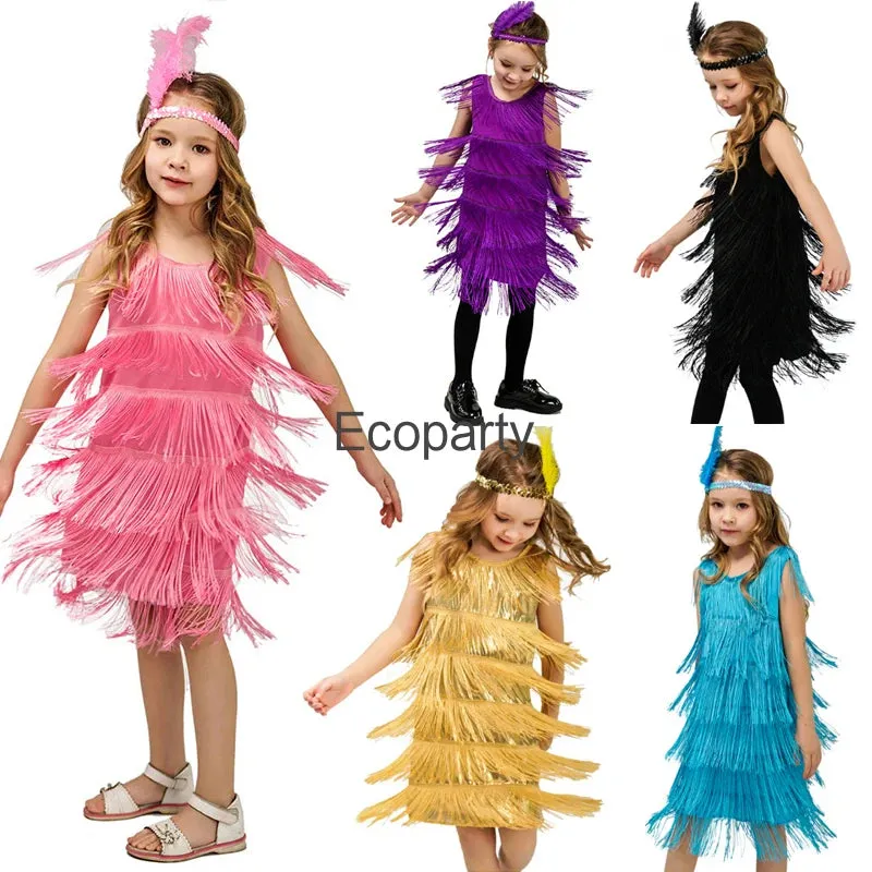 Baby Girl 1920s Flapper Latin Costume Dress