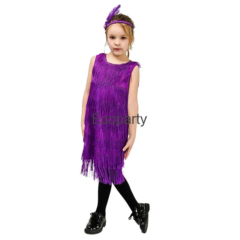 Baby Girl 1920s Flapper Latin Costume Dress