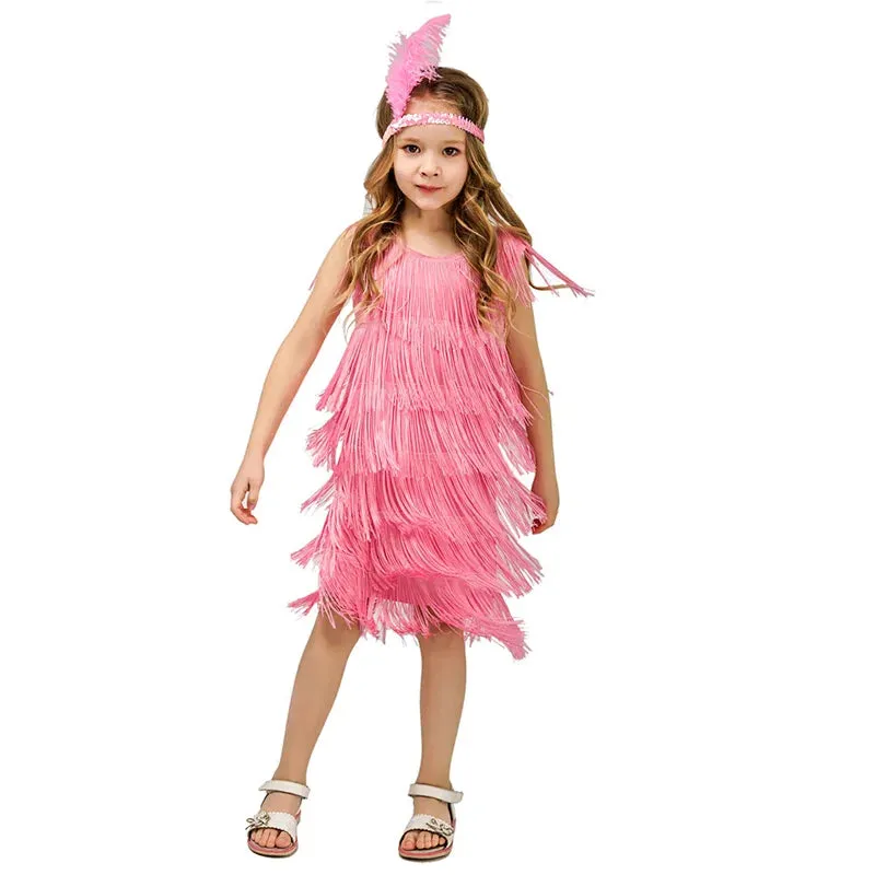 Baby Girl 1920s Flapper Latin Costume Dress