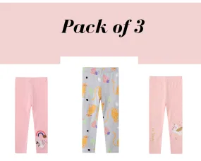 Baby Girl Leggings Collection Colorful Leggings & Pajamas Pack of 3 | Toddler Baby Girl Pajamas Clothing and outfits Gift for Girls