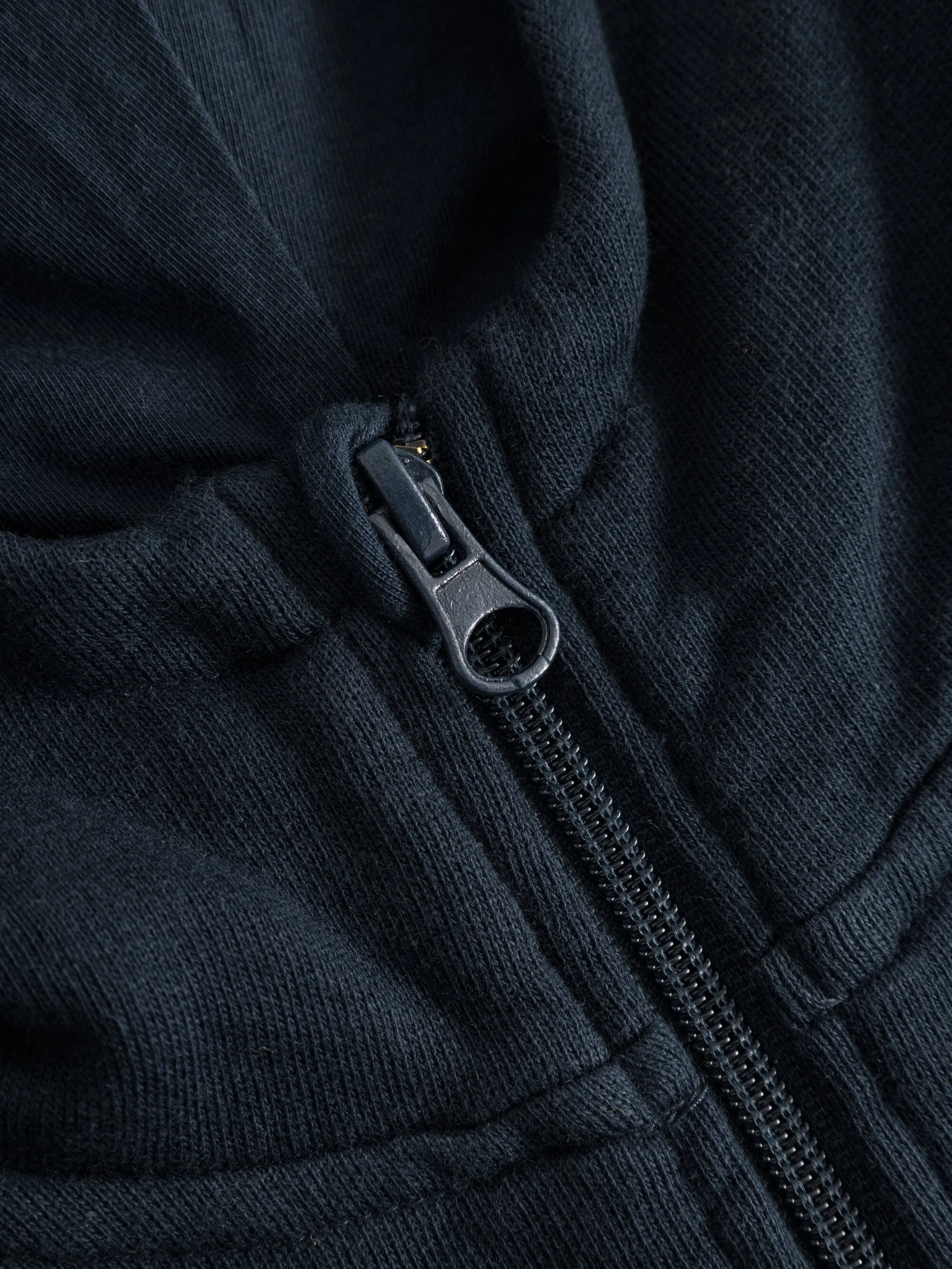 Badge zip hood sweat - Total Eclipse