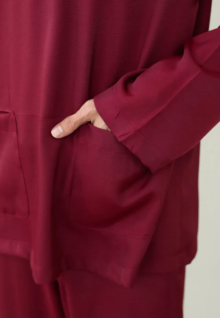 Baju Melayu Men (Maroon)