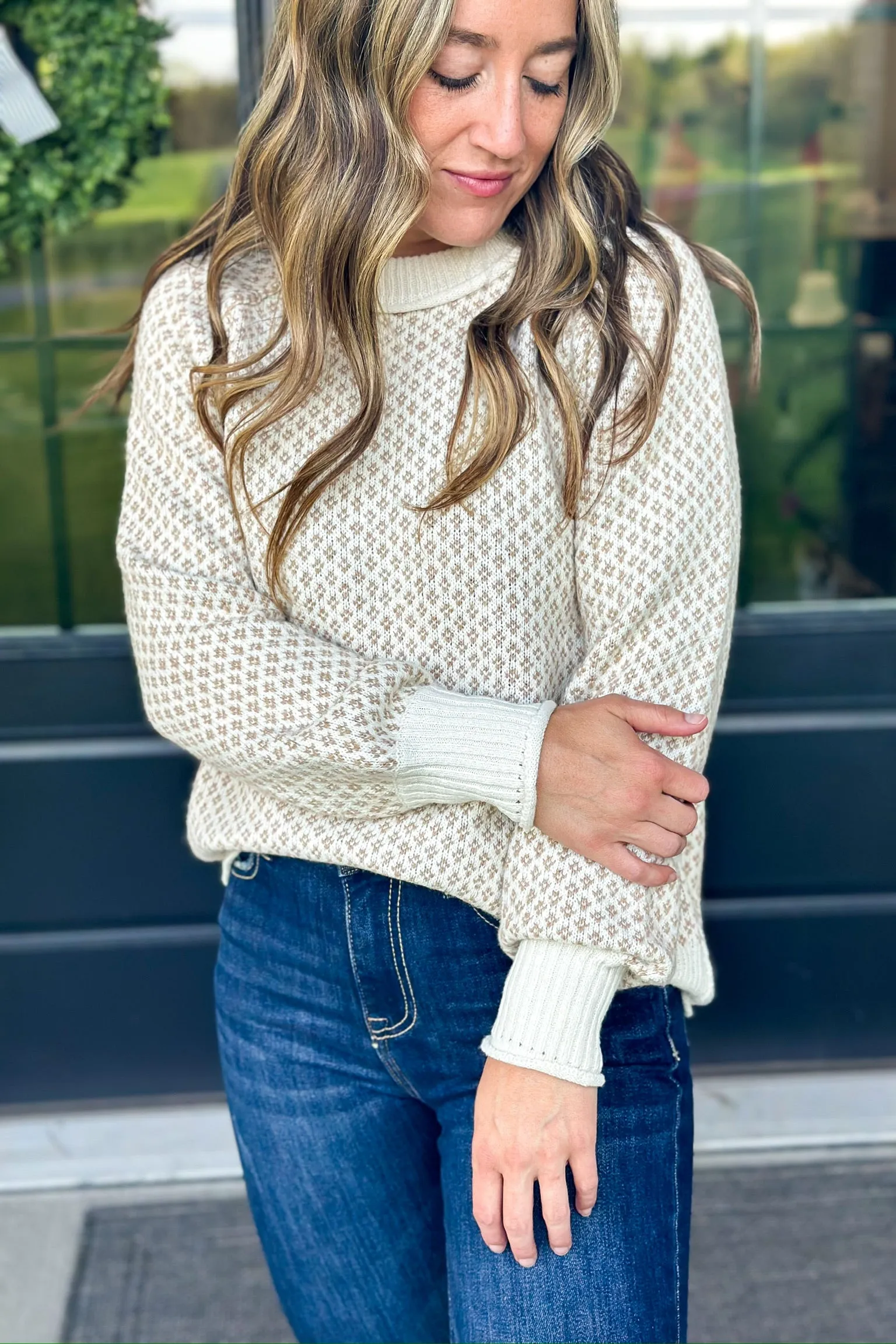 Beige Texture Sweater