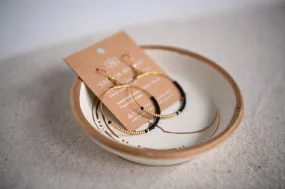 Black Seed Hoop Earring