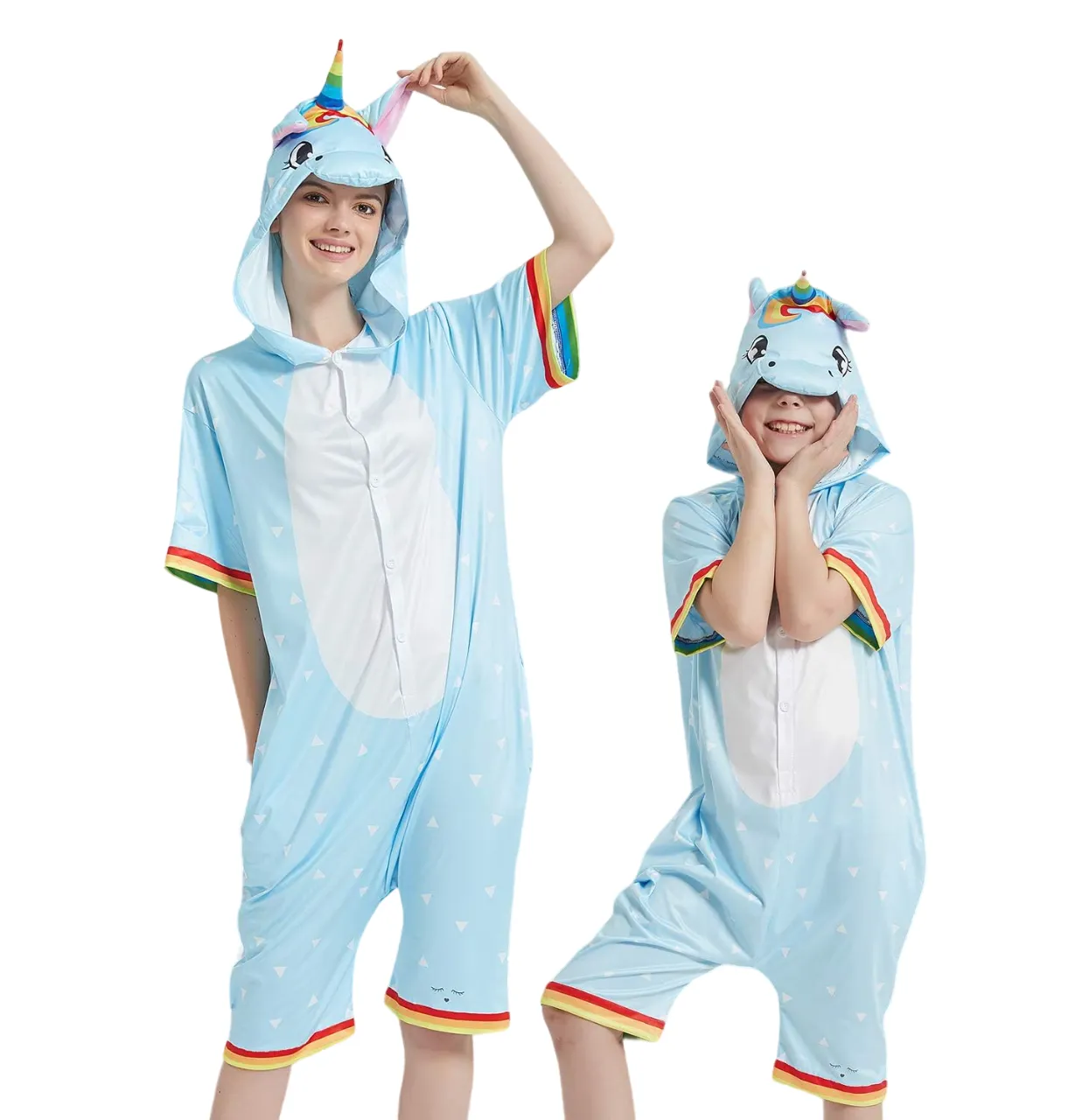 Blue Unicorn Adult Summer Onesie