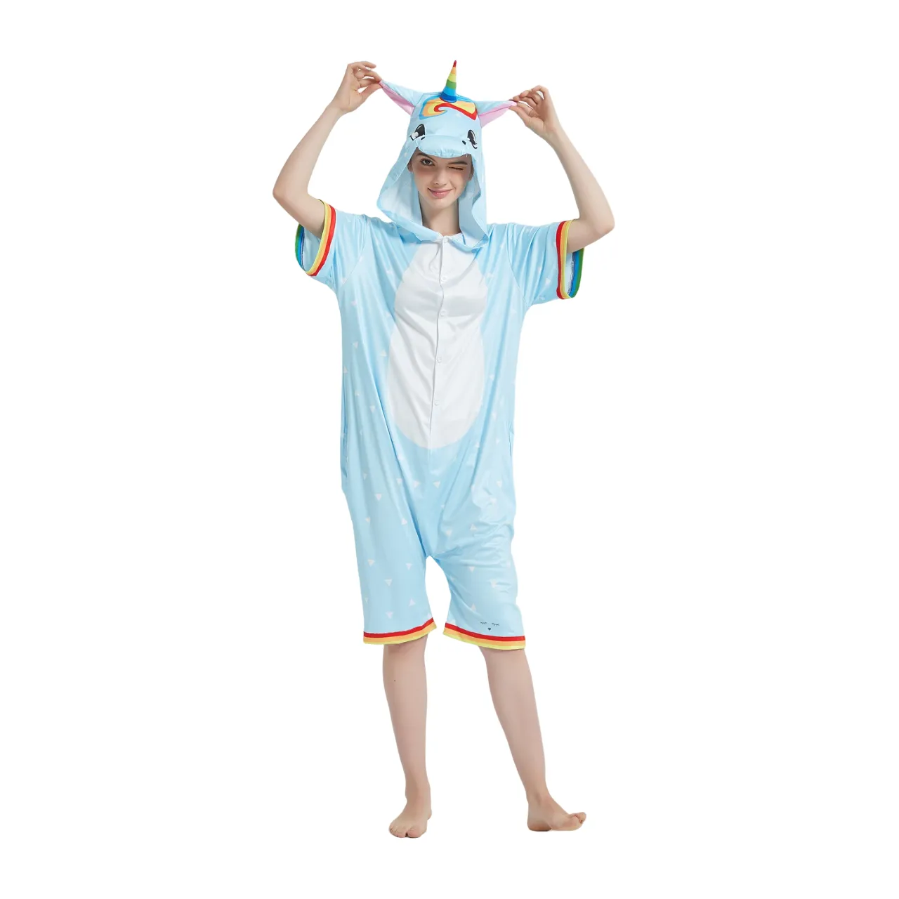 Blue Unicorn Adult Summer Onesie