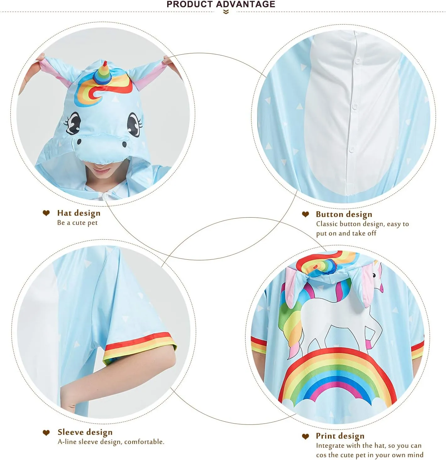 Blue Unicorn Adult Summer Onesie