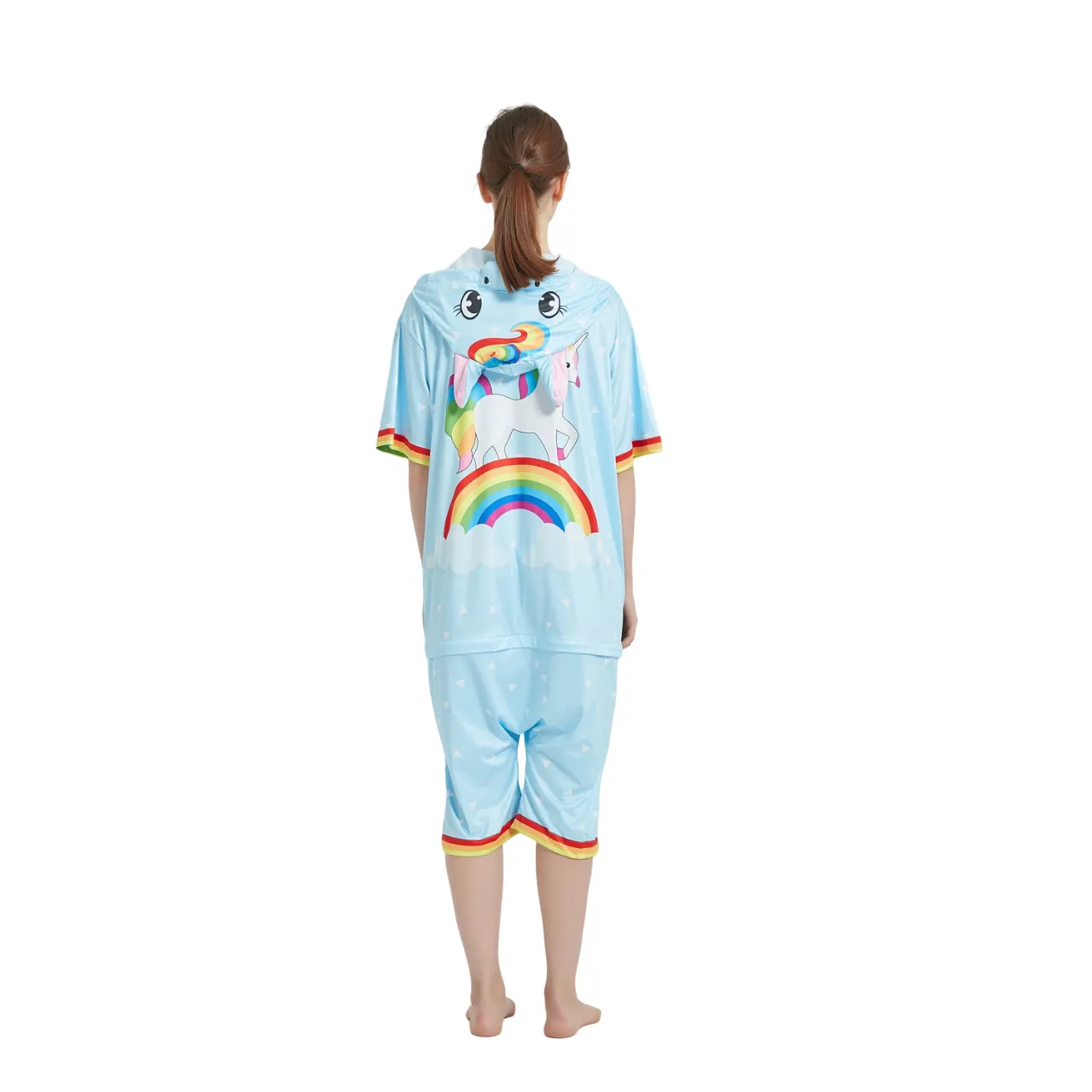 Blue Unicorn Adult Summer Onesie