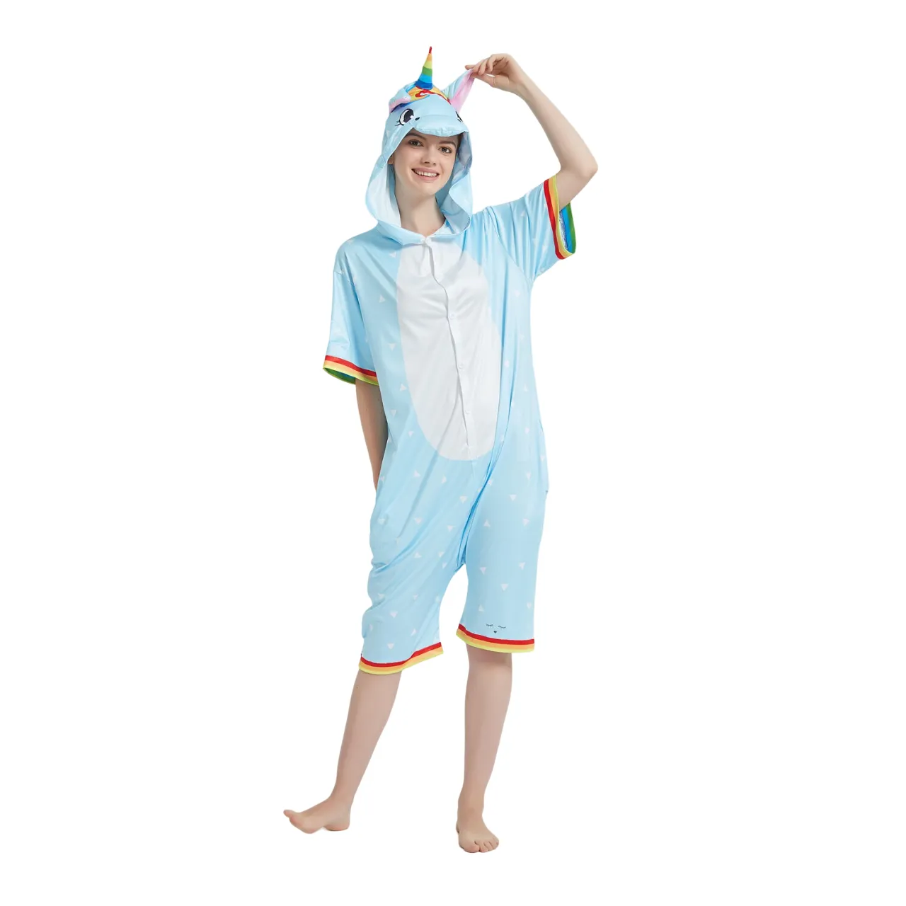 Blue Unicorn Adult Summer Onesie