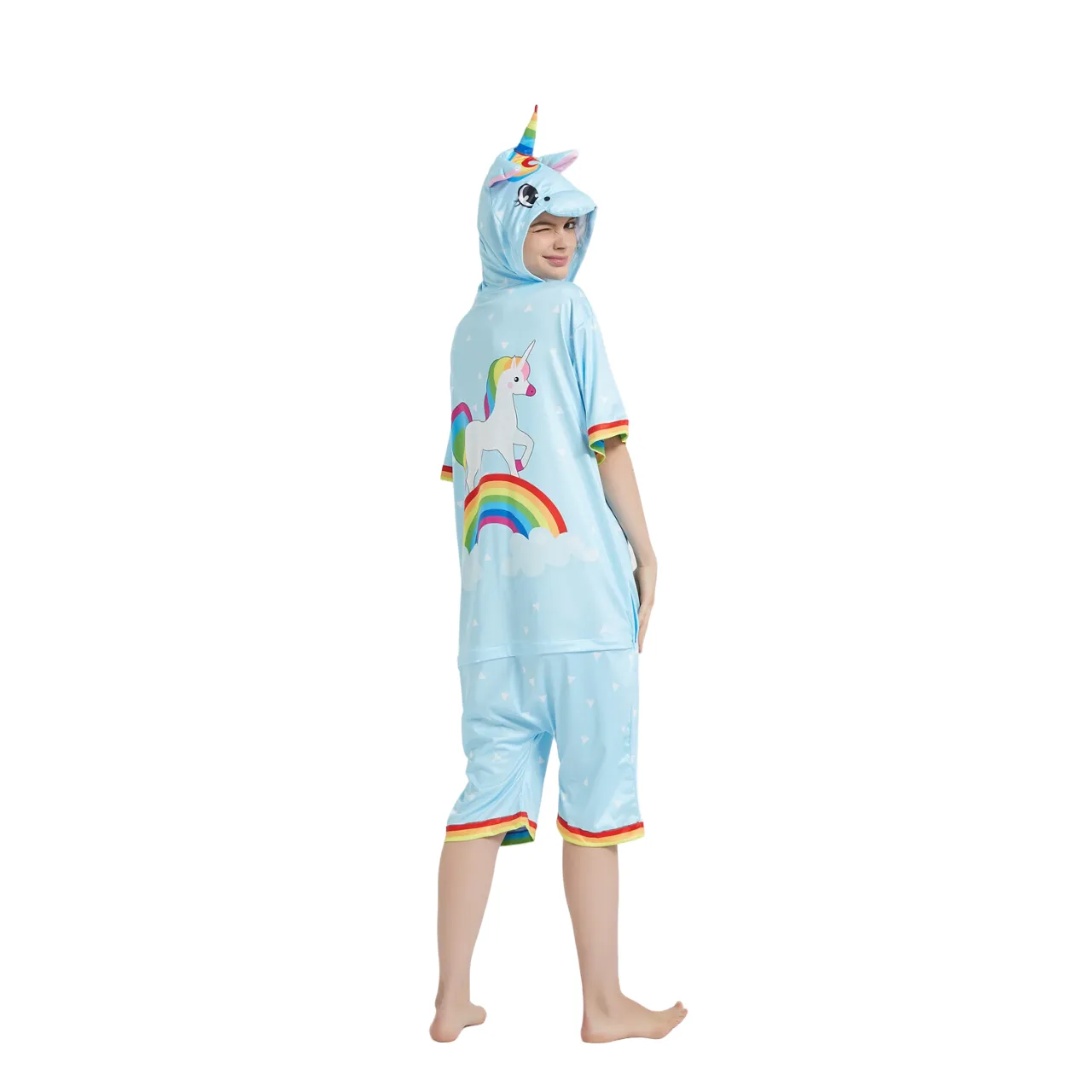 Blue Unicorn Adult Summer Onesie