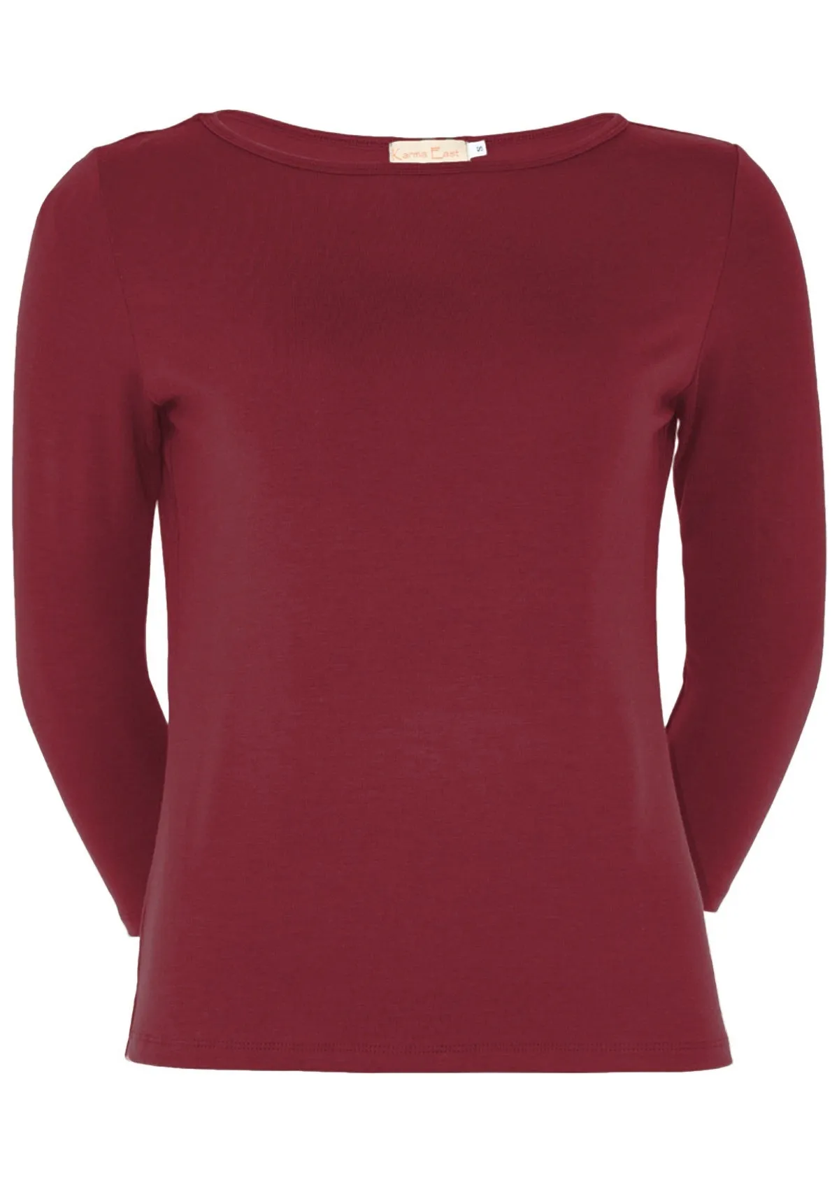 Boat Neck Top Maroon