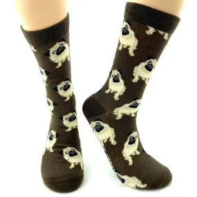 Brown Pugs Socks