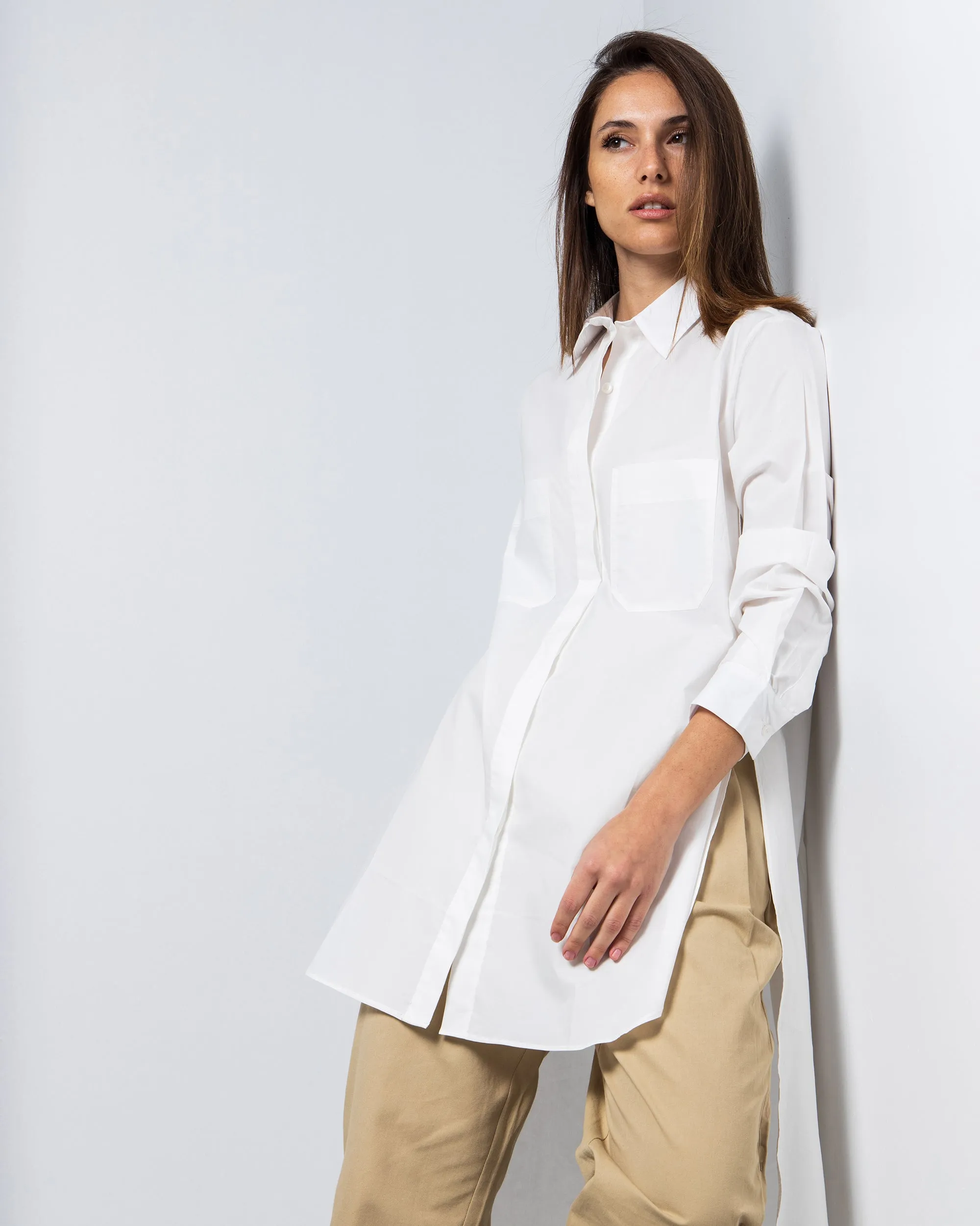 BUTTONED COTTON SHIRT 1844 - قميص