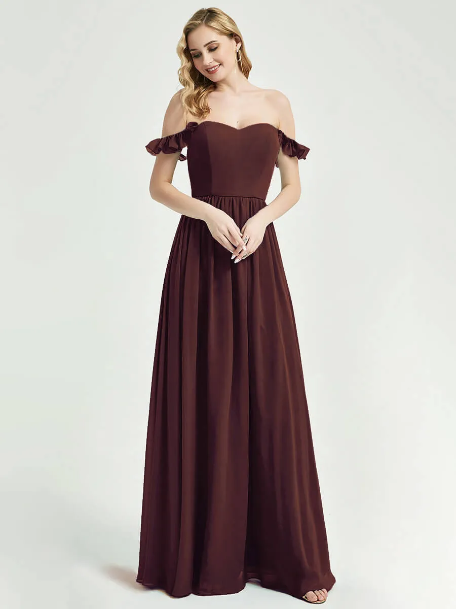 Cabernet 3 In 1 Detachable Straps Convertible Chiffon Bridesmaid Dress