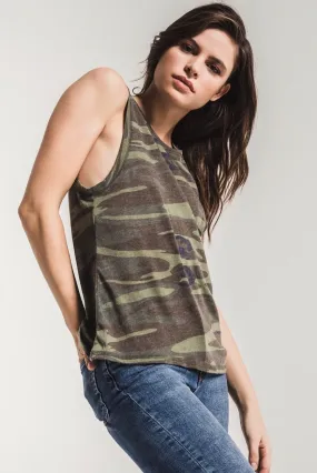 Camo Muscle Tank in Green