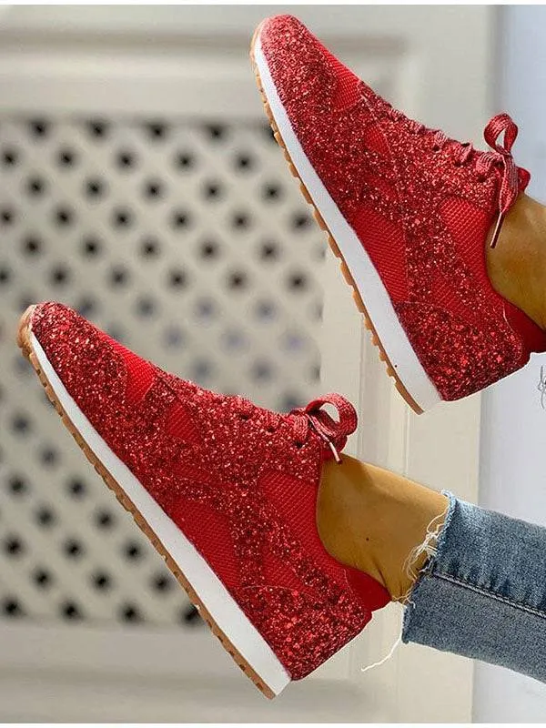 Casual Glitter Breathable Sneakers