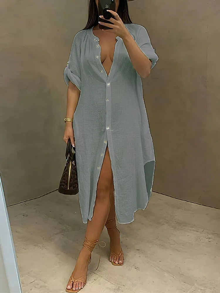 Casual Side Split Dress