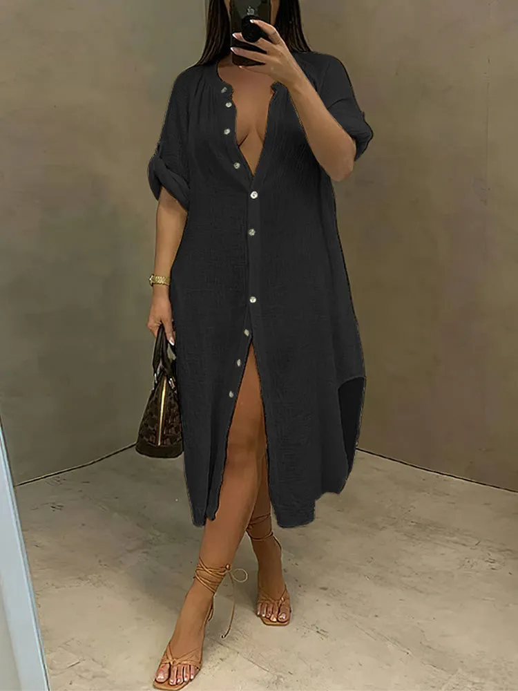 Casual Side Split Dress