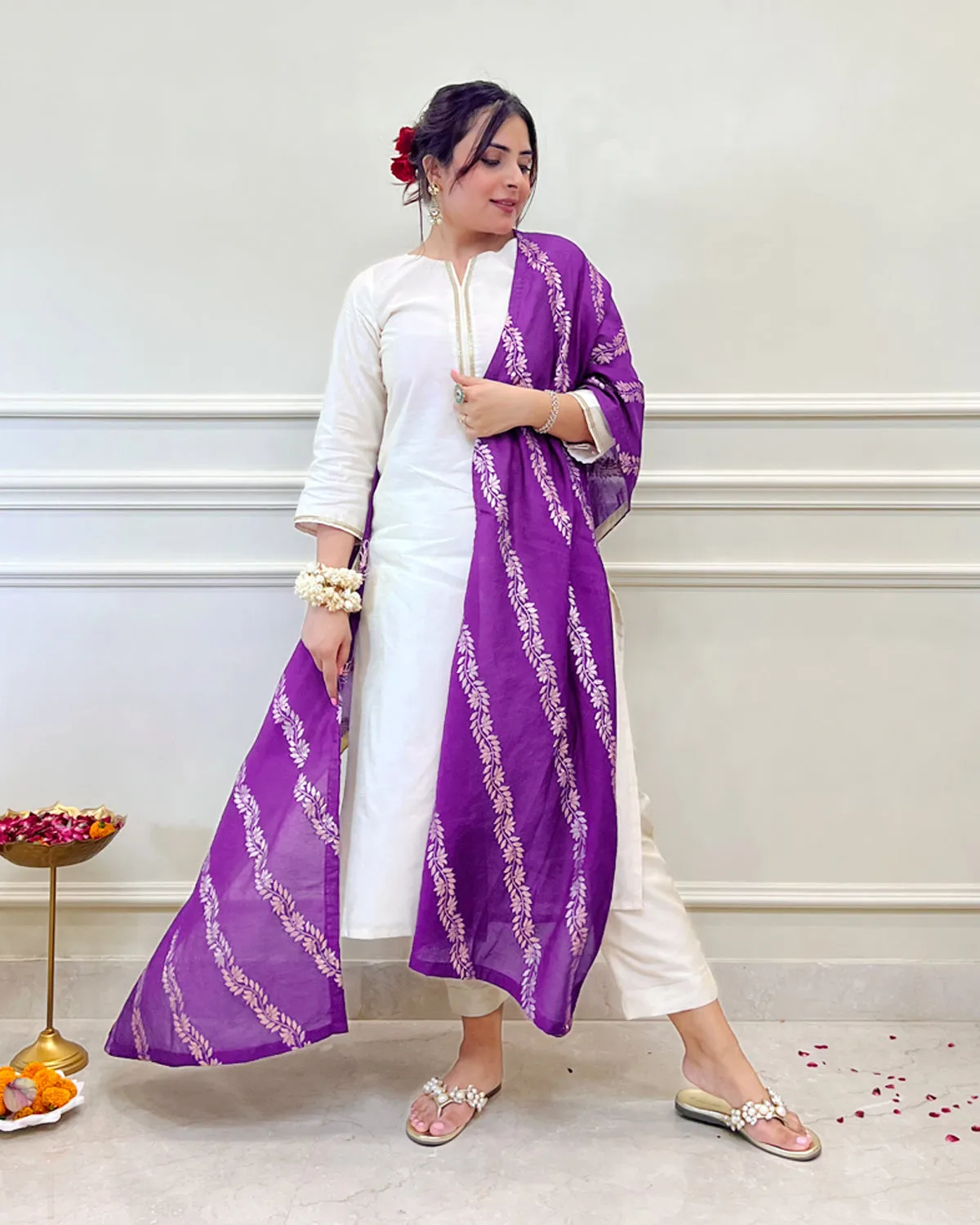 Chanderi Zari Dupatta