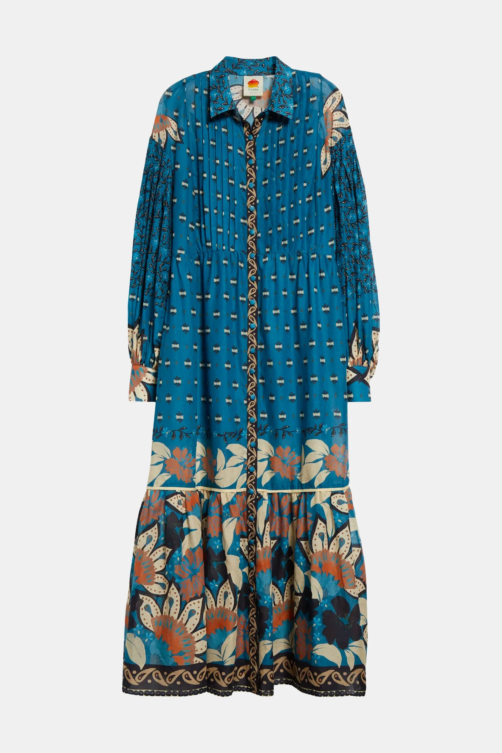 Chill Maxi Shirtdress in Blue Anika