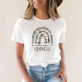 Choose Kindness Floral Spring Graphic T-Shirt - SP416